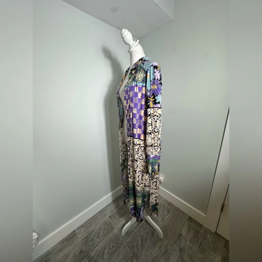 Free People Jackie Boho Maxi Shirt Dress Size Medium - Picture 6 of 15